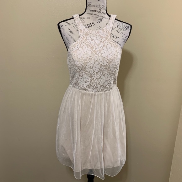 Speechless Blush Glitter Tulle Dress Size 9 - Picture 7 of 16